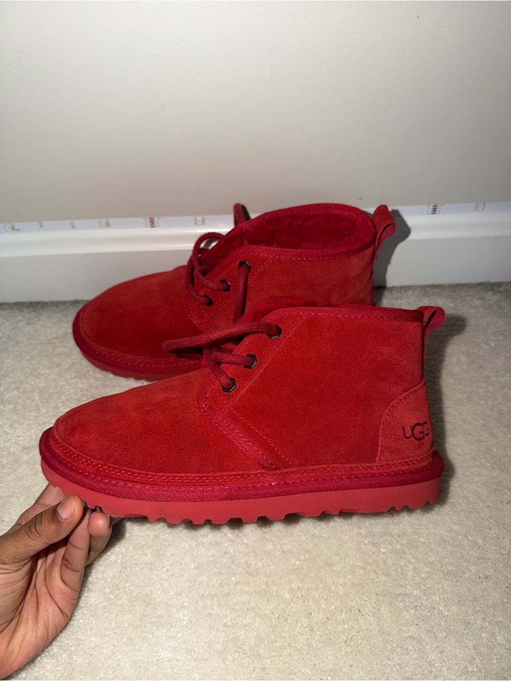 UGG  Red Suede Chukka Lace Boot
